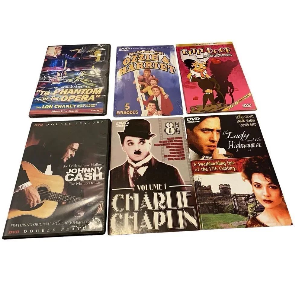 Lot Of 6 Vintage Dvd Movies Johnny Cash Betty Boop Entertainment